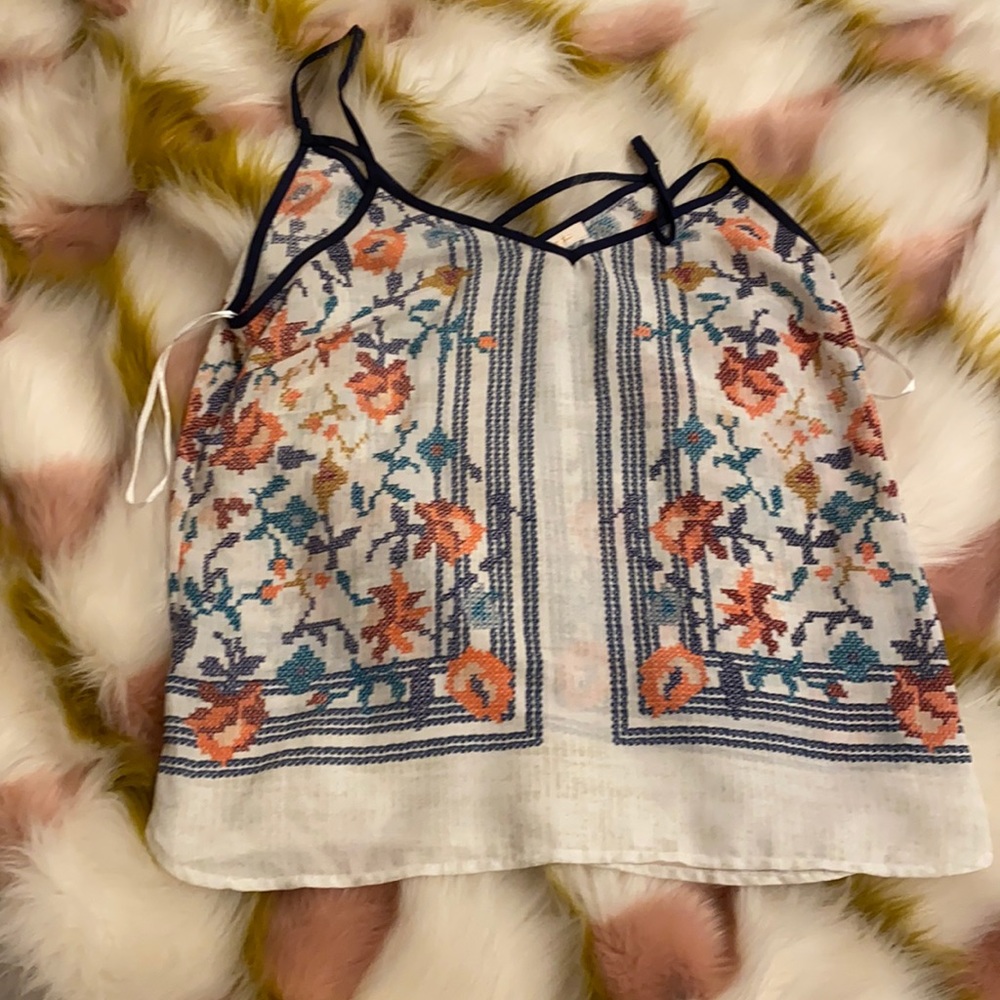 Skies are blue Anthropologie woman tank top